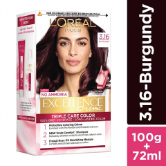 LOREAL EXELLENCE BURGUNCLY TRIPLE CARE HAIR COLOR 3.16