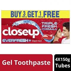 Closeup Everfresh + Triple Fresh Formula 150gm Buy 3 Get 1 Free (Mega Save-30 Rupees)