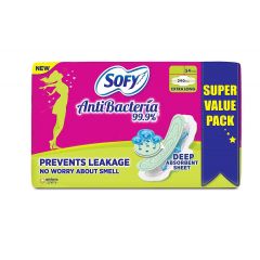 Sofy Antibacteria X-Large Extra Long Pads - Pack of 54 Count