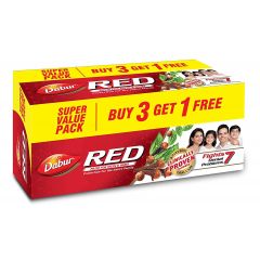 Dabur Red tooth pastemega saver pack buy 3get 1free -600g