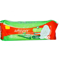 WHISPER CHOICE ALOE COTTONY SOFT REGULAR WITH WINGS 7N