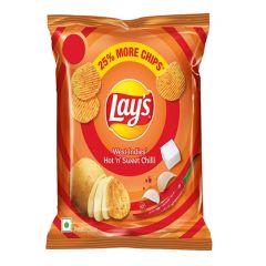 LAYS WEST INDIES HOT N SWEET CHILLI POTATO CHIPS 73GM