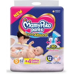 MamyPoko Extra Absorb Pants (S) 56 count (4-8 kg)