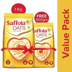 Saffola Oats, 1 Kg with free Saffola oats 400 gm (RS.36/- OFF ON MRP)