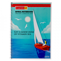 Camlin Ruled Spiral Notebook A5 24x18cm (180 Pages) 